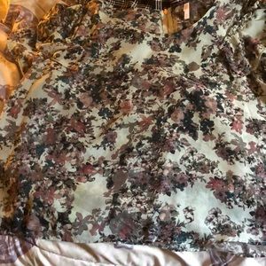 Target xhilaration ruffle shirt shelves floral top